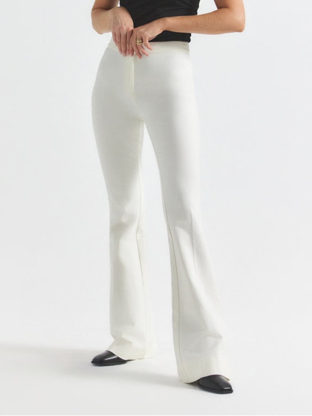 🆕 Derek Lam 10 Crosby Crosby Flare Trousers in Soft White - 10